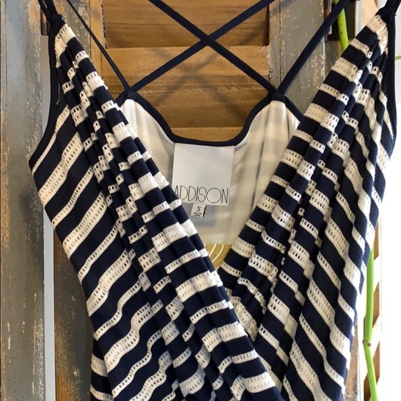 Addison navy and white striped wrap maxi - Picture 4 of 7